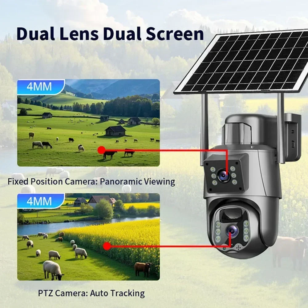 WiFi Solar Camera Dual Lens Screen - Image 3