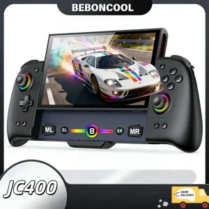 BEBONCOOL JC400 black Gamepad for Switch2 with Turbo Dual Back Keys 1000mAh Battery type-c for switch2 accessories