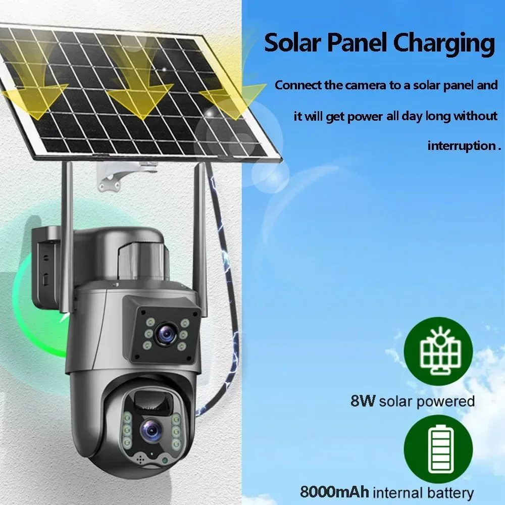 WiFi Solar Camera Dual Lens Screen - Image 4