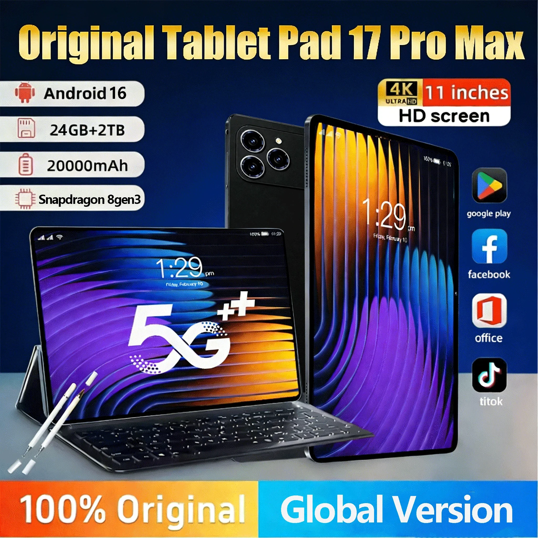 NEW Pad 17 Pro Max Tablet PC 11inch