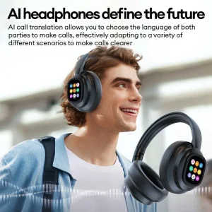 AI LCD Touch Screen Wireless Bluetooth Headphones